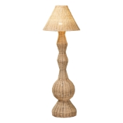 bali & pari Arlette Natural Rattan Floor Lamp Baxton Studio restaurant furniture, hotel furniture, commercial furniture, wholesale lighting furniture, wholesale floor lamp, classic floor lamp